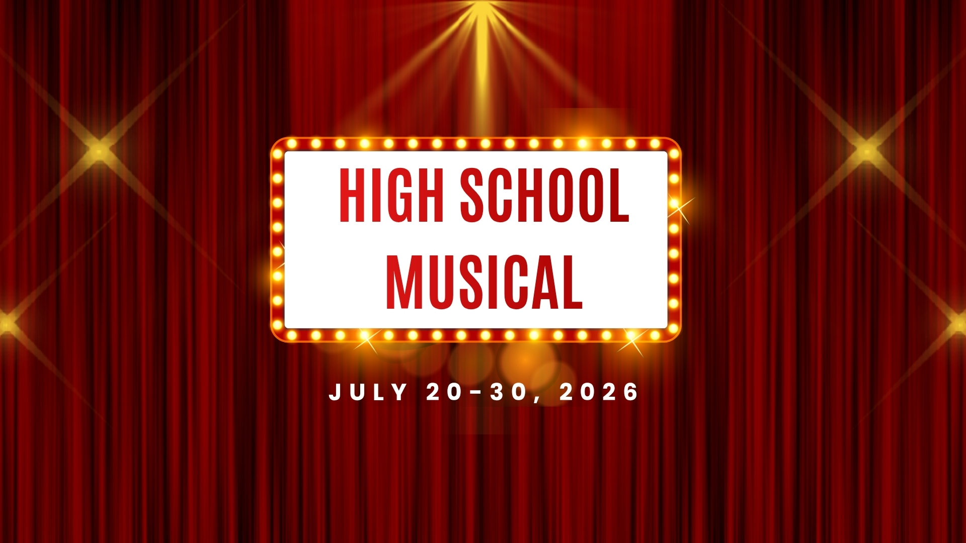 RedBoldModernMoviePresentation High School Musical Jr. Summer Intensive